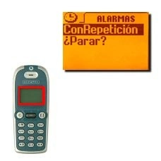 Elija Con Repetición y pulse OK.El despertador vuelve a sonar a los 10 minutos.