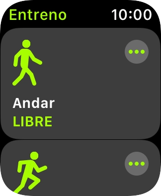 Pulsa el ejercicio de entrenamiento deseado para iniciarlo.
