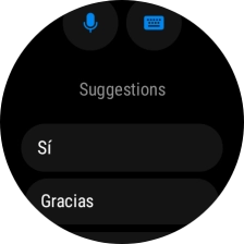 Pulsa el icono de micrófono y sigue las indicaciones de la pantalla para grabar y enviar la respuesta deseada.