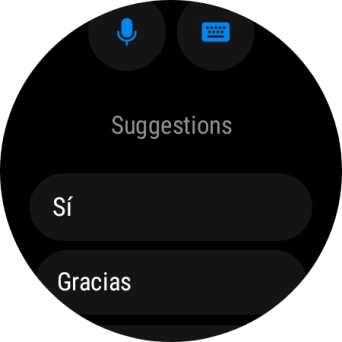 Pulsa el icono de micrófono y sigue las indicaciones de la pantalla para grabar y enviar la respuesta deseada.