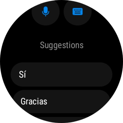 Pulsa el icono de micrófono y sigue las indicaciones de la pantalla para grabar y enviar la respuesta deseada.