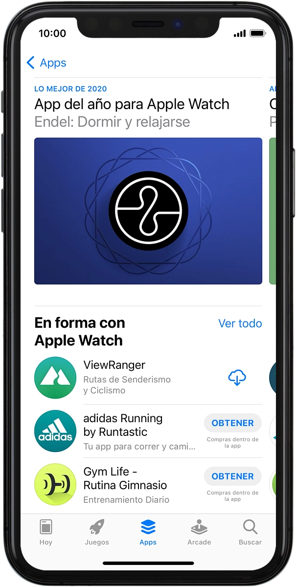 En el teléfono: Desplázate a la app deseada.