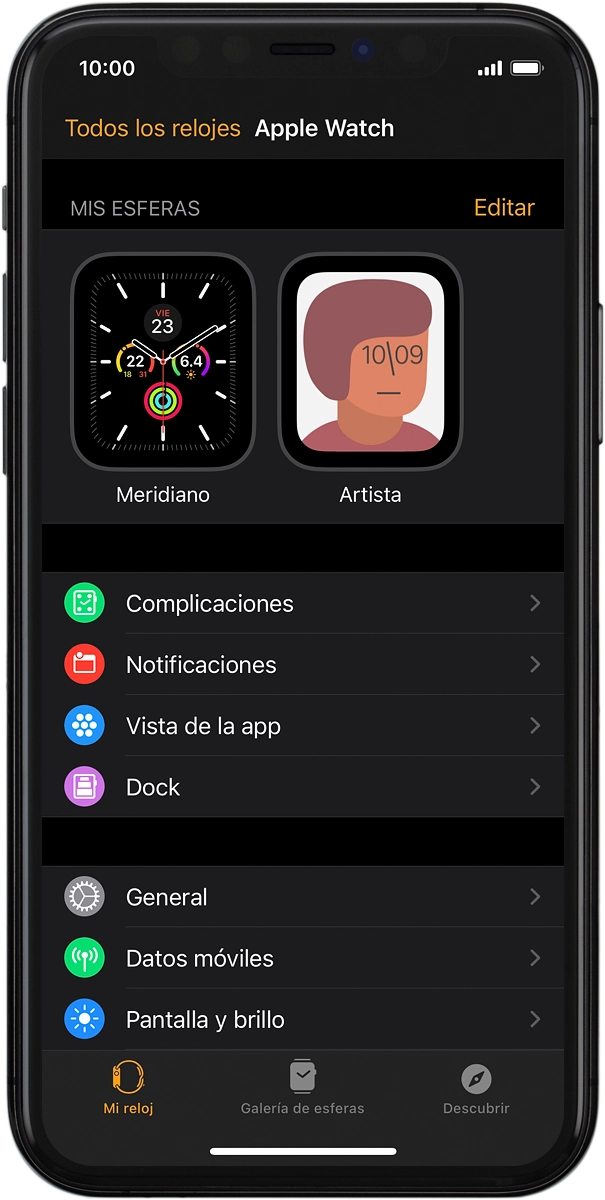 En el teléfono: Pulsa Mi reloj.