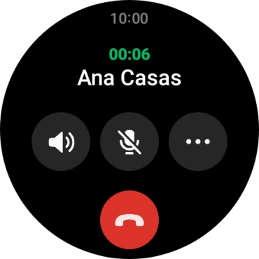 Pulsa el icono de finalizar llamada.