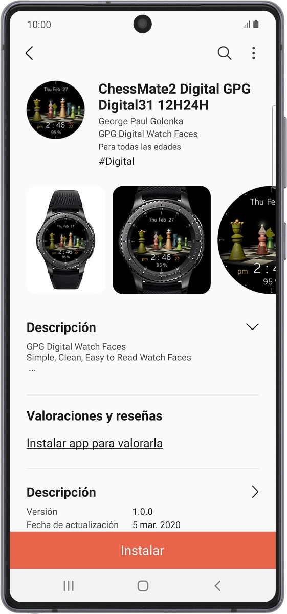 En el teléfono: Pulsa Instalar y sigue las indicaciones de la pantalla para instalar la app.