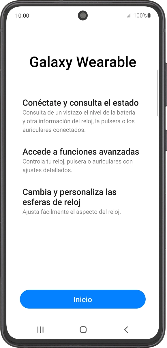 En el teléfono: Pulsa Inicio.
