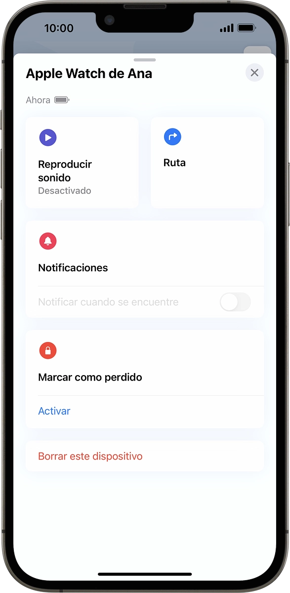 En el móvil: Pulsar Reproducir sonido.