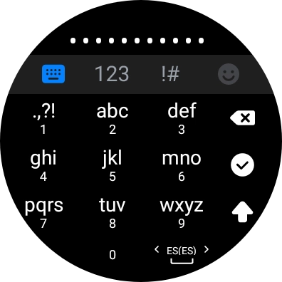 Introduce la contraseña de la red Wi-Fi y pulsa el icono de aceptar.
