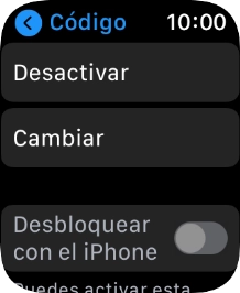 Pulsa Desactivar e introduce el código de seguridad actual.