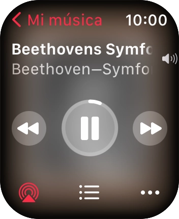 Gira la Digital Crown para seleccionar el volumen deseado.