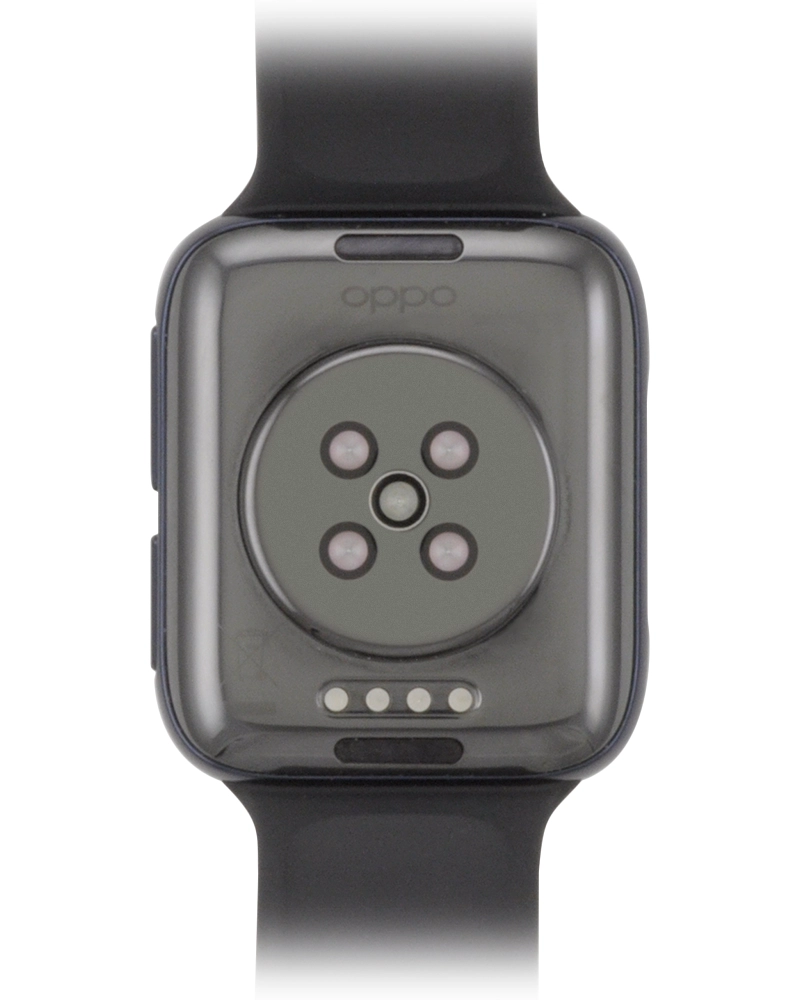 Sitúa la parte trasera  de tu smartwatch sobre el cargador magnético hasta que haga clic y quede sujeto.