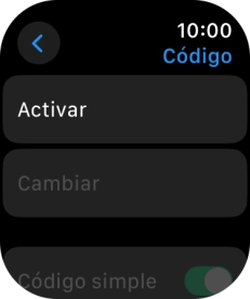 Pulsa Activar e introduce un código de seguridad de libre elección dos veces seguidas. Pulsa Activar e introduce un código de seguridad de libre elección dos veces seguidas.