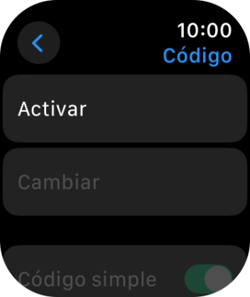 Pulsa Activar e introduce un código de seguridad de libre elección dos veces seguidas. Pulsa Activar e introduce un código de seguridad de libre elección dos veces seguidas.