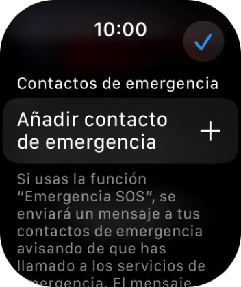 Pulsa Añadir contacto de emergencia y sigue las indicaciones de la pantalla para insertar la información y tus contactos de emergencia.