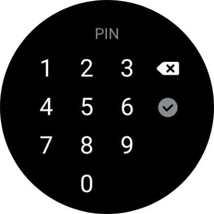 Introduce un código PIN y sigue las indicaciones de la pantalla para crear un código PIN como código de seguridad.