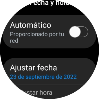 Pulsa Ajustar fecha. Pulsa Ajustar fecha.