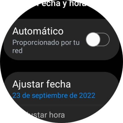 Pulsa Ajustar fecha. Pulsa Ajustar fecha.