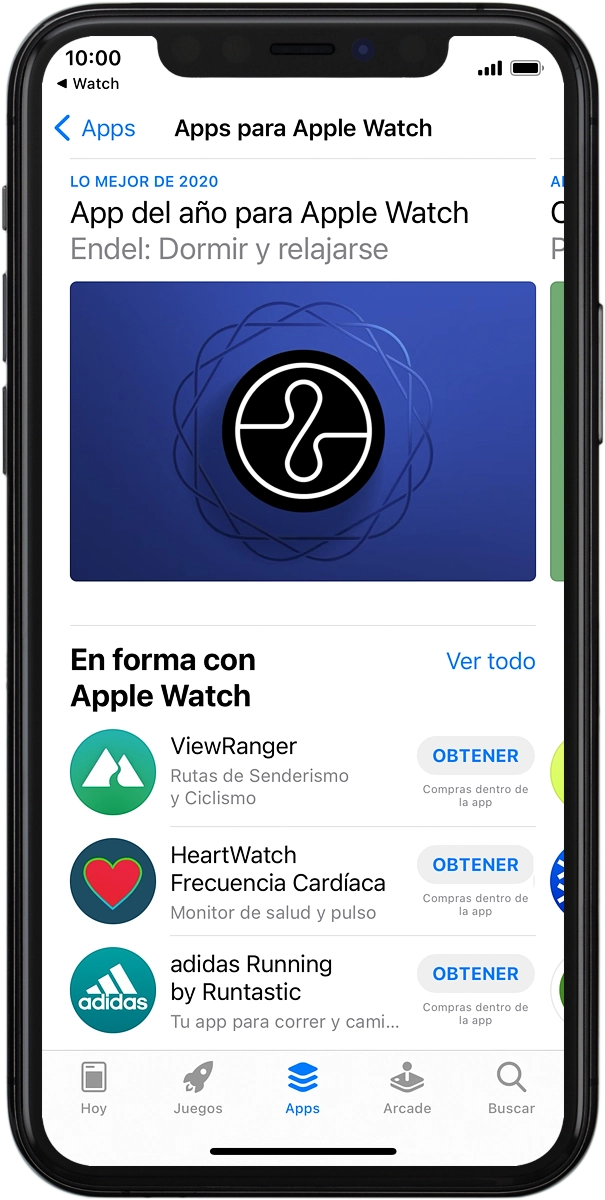 En el teléfono: Desplázate a la app deseada.