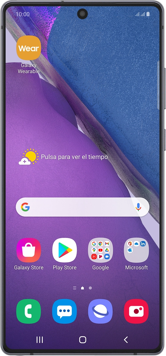 En el teléfono: Pulsa Galaxy Wearable.