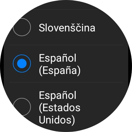 Pulsa el idioma deseado.