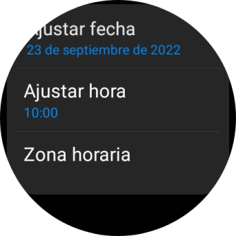 Pulsa Ajustar hora. Pulsa Ajustar hora.