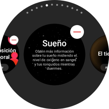 Pulsa el icono de eliminar widgets.
