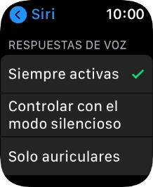 Pulsa el ajuste deseado bajo 