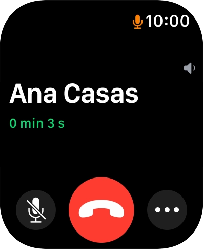 Pulsar el icono de finalizar llamadas para terminar la llamada y regresar a la pantalla de inicio.