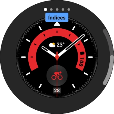 Desliza el dedo por la pantalla para cambiar entre los distintos tipos de diseño.