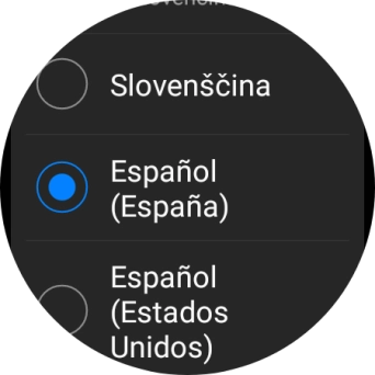 Pulsa el idioma deseado.