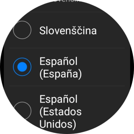 Pulsa el idioma deseado.
