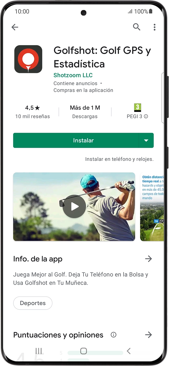 En el teléfono: Pulsa Instalar y sigue las indicaciones de la pantalla para instalar la app.