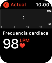 Tu pulso del momento se visualiza bajo Actual.