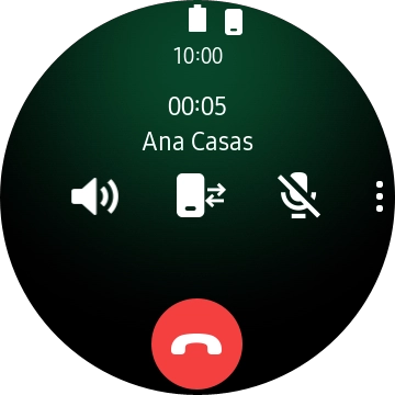 Pulsa el icono de finalizar llamada.