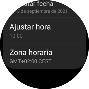 Pulsa Ajustar hora.