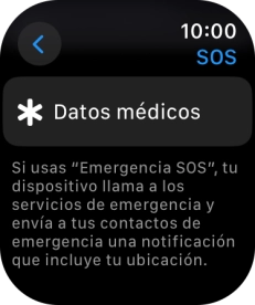 Pulsa Datos médicos.