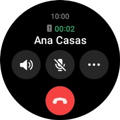 Pulsa el icono de finalizar llamada.