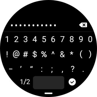 Introduce la contraseña de la red Wi-Fi y pulsa el icono de aceptar.