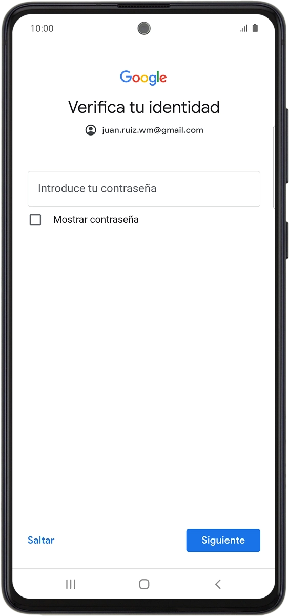 En el teléfono: Pulsa Introduce tu contraseña.