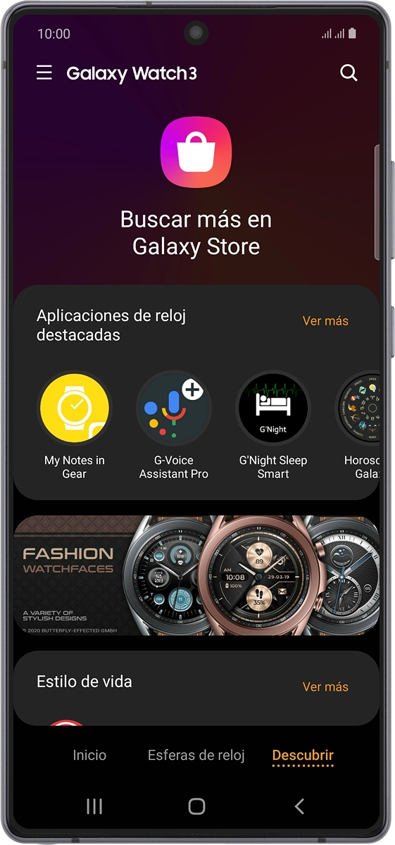 En el teléfono: Pulsa Ver más bajo la categoría deseada.