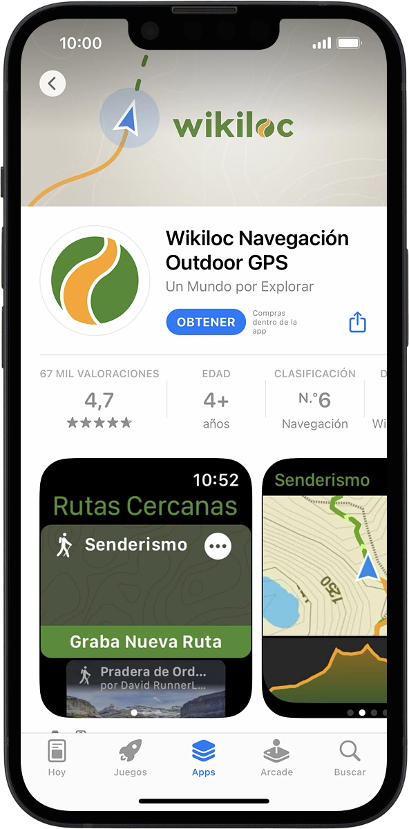 En el teléfono: Pulsa OBTENER y sigue las indicaciones de la pantalla para instalar la app.