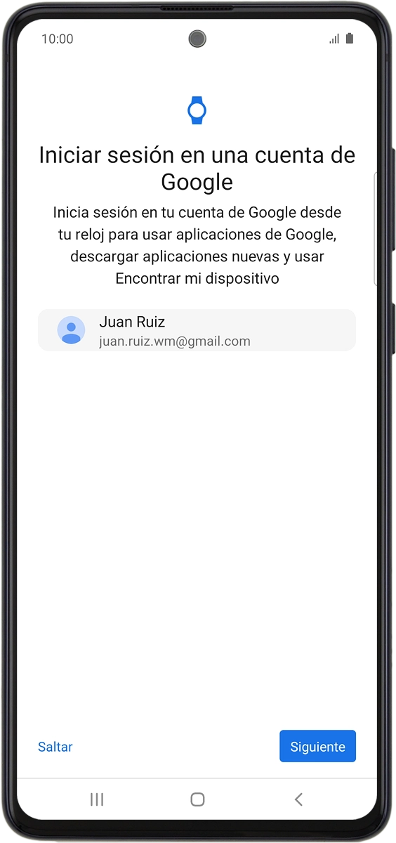 En el teléfono: Pulsa la cuenta de Google deseada.