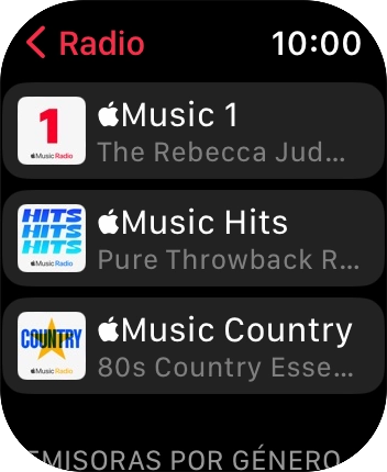 Pulsa la emisora deseada.