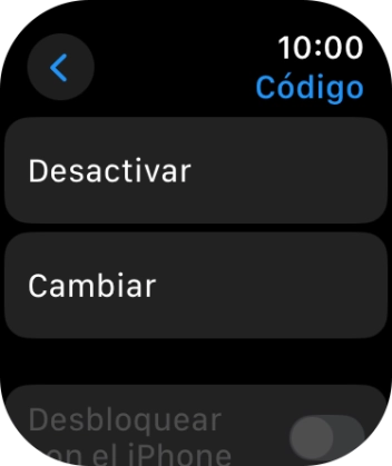 Pulsa Desactivar e introduce el código de seguridad actual. Pulsa Desactivar e introduce el código de seguridad actual.