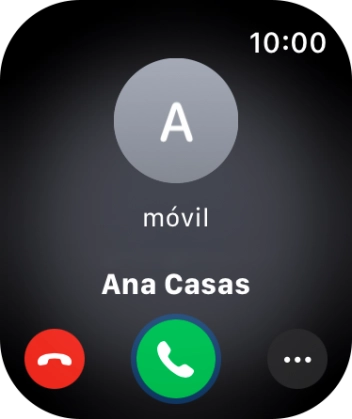 Pulsa la Digital Crown cuando recibas una llamada. Pulsa la Digital Crown cuando recibas una llamada.