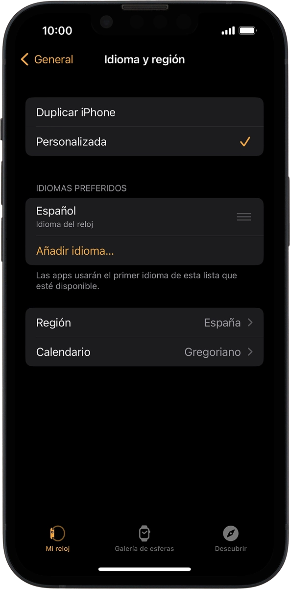 En el teléfono: Pulsa Añadir idioma....