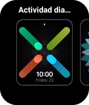 Desliza el dedo hacia la izquierda para ver las diferentes esferas del reloj.