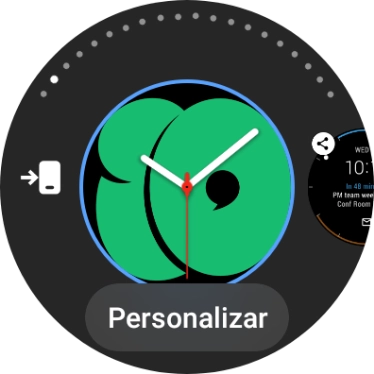 Desliza el dedo hacia la izquierda para ver las diferentes esferas del reloj.