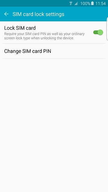Press Lock SIM card to turn the function on or off.