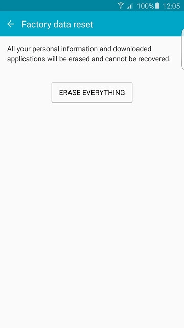 Press ERASE EVERYTHING.Wait a moment while the factory default settings are restored.Follow the instructions on the display to set up your phone and prepare it for use.